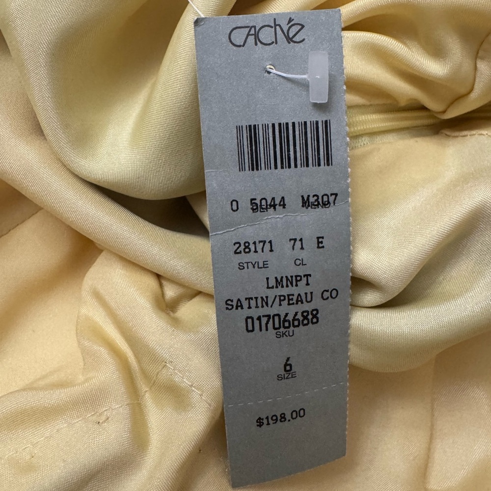Cache Yellow Multi Floral Halter Silk Midi Dress - Picture 11 of 11